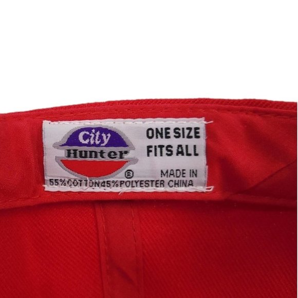 City Hunter Dale Earnhardt Jr 8 Nascar Racing Mesh Strapback Cap Trucker Red Hat - Picture 12 of 12